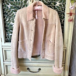 Pink Theory Shearling mini coat